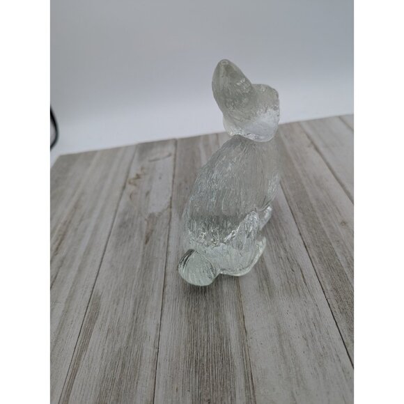 Crystal Bunny Paperweight 5 1/4" Lead Glass Rabbit Figurine Gift Decor - Picture 7 of 9